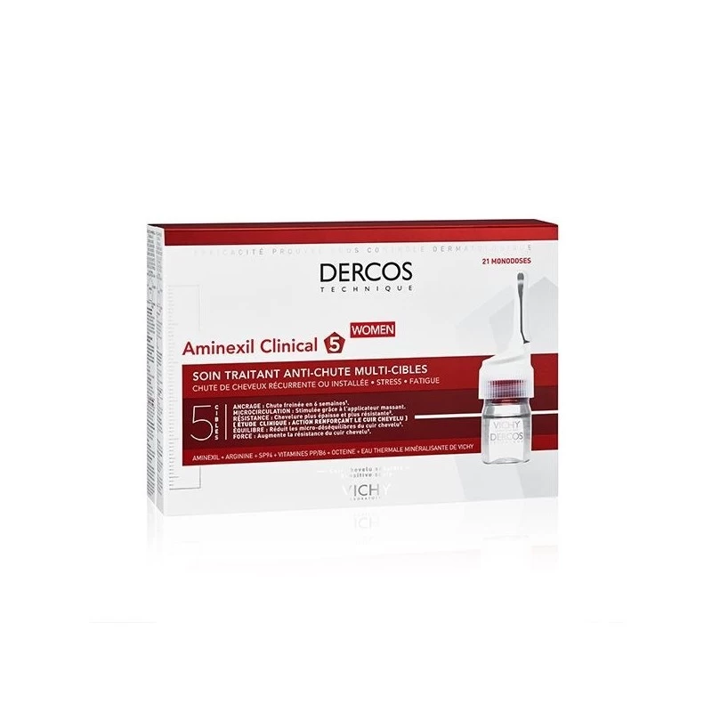 Vichy – Dercos Aminexil Clinical 5 Femmes – 21 Ampoules 1 Dercos Aminexil Clinical 5 Femmes Vichy