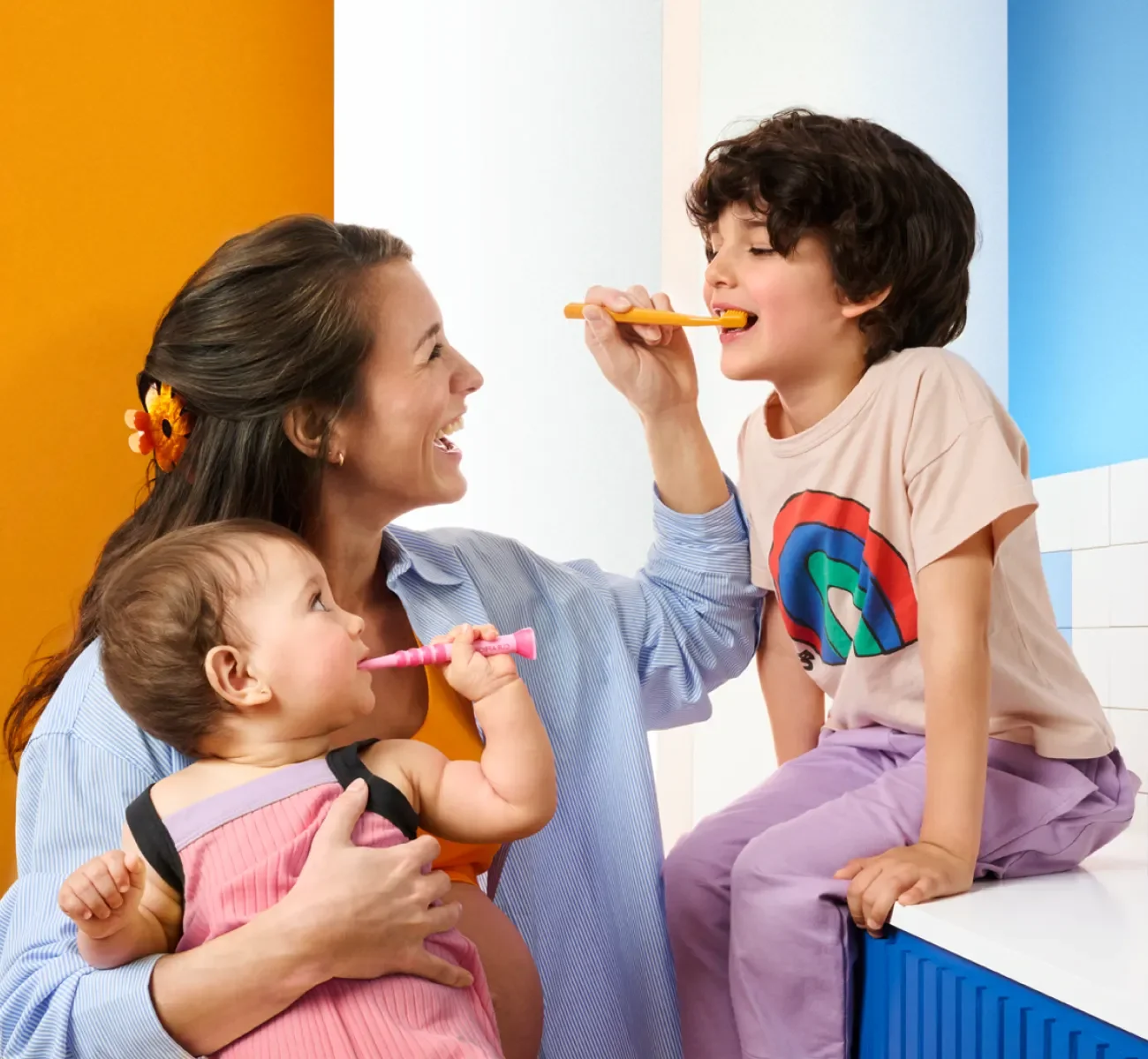 Curaprox, brossage des dents en famille