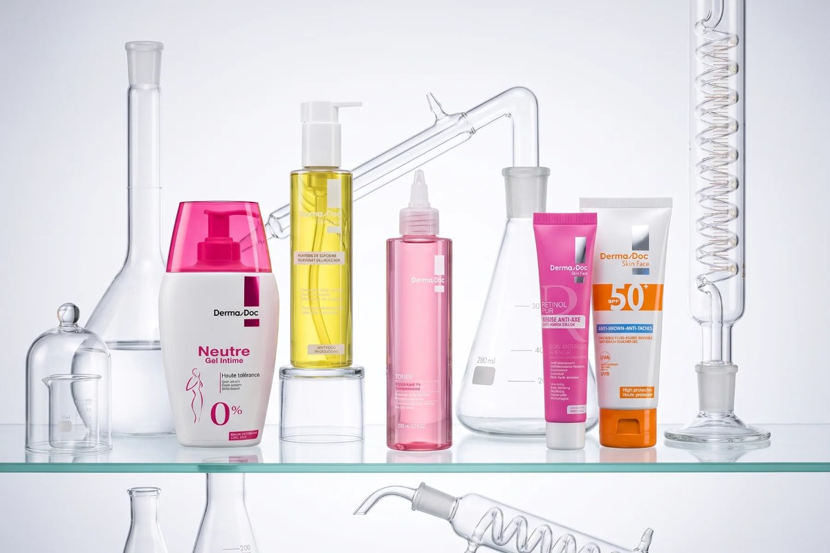 Gamme de soins Dermadoc en laboratoire