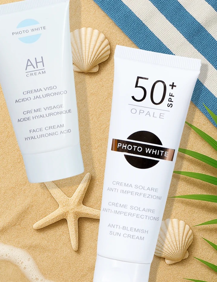 Crème AH et écran solaire Opale SPF 50+ Photo White sur le sable