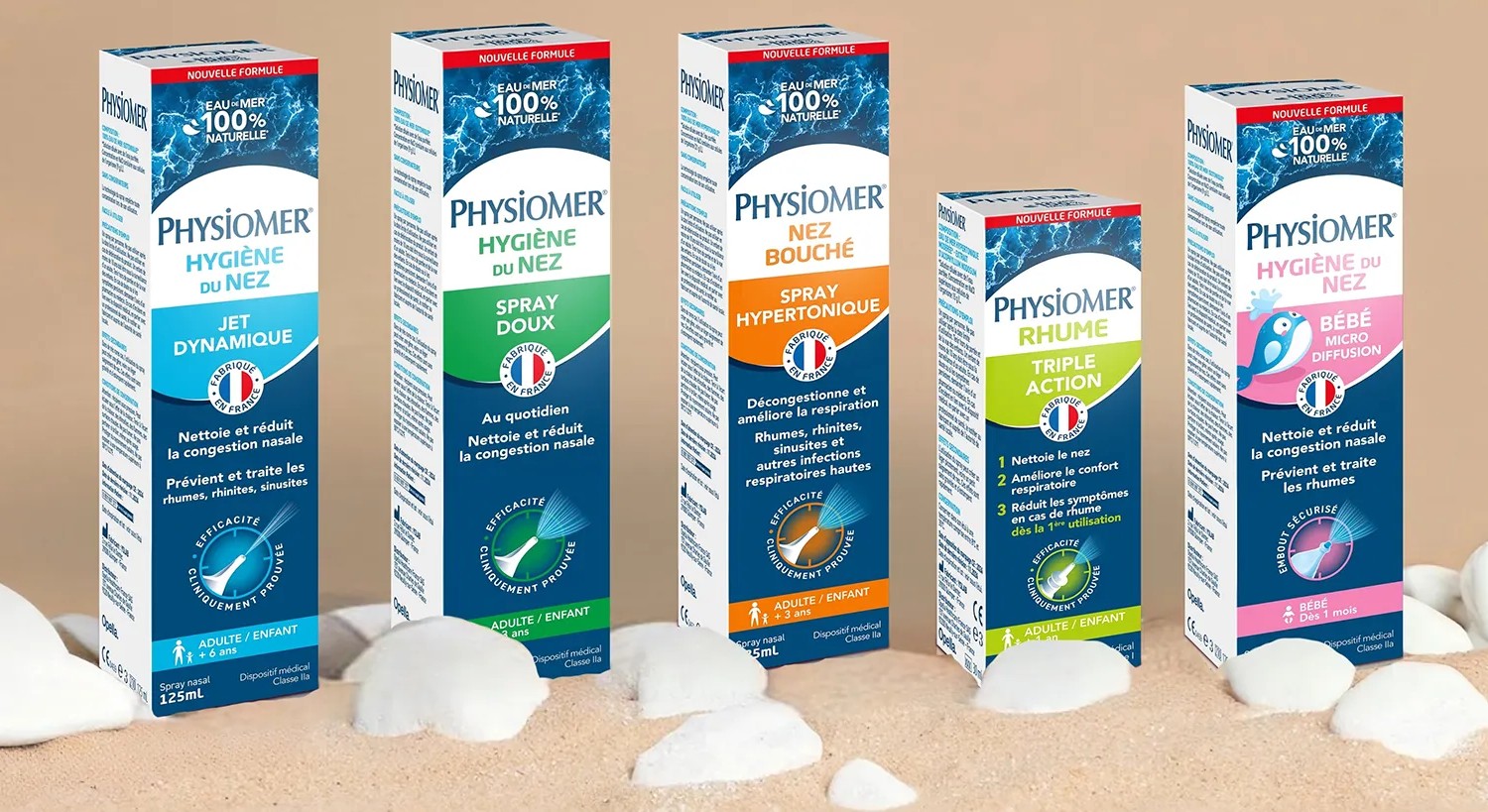 Gamme de sprays nasaux Physiomer